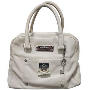 Brighton My Flat in London Leather Satchel, Dust Bag, Scarf, And Authentication